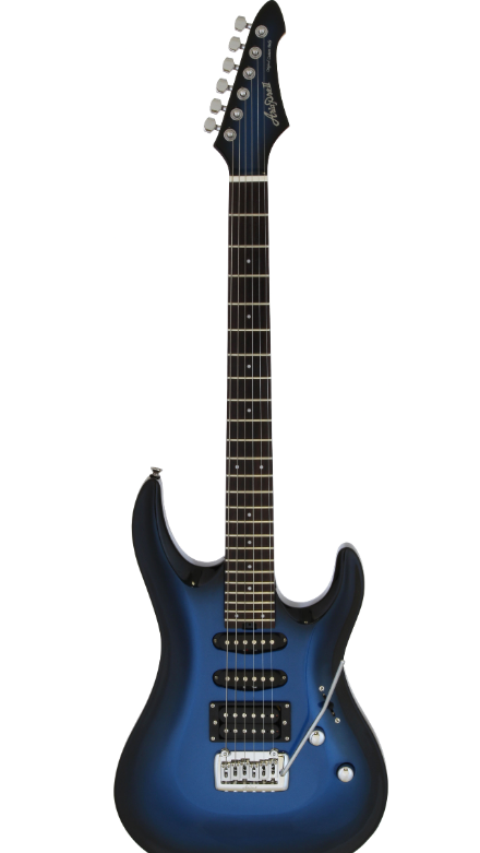 GUITARRA ELECTRICA ARIA MAC-STD AZUL METALIZADA