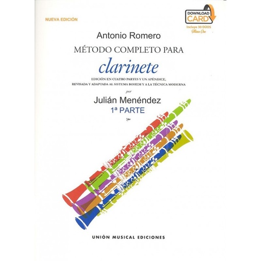 [9781785583384] METODO COMPLETO PARA CLARINETE 1º PARTE