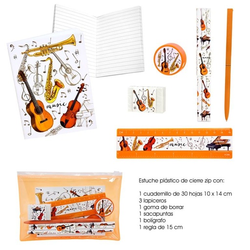 [8435266090304] SET PAPELERIA INSTRUMENTO MUSICA
