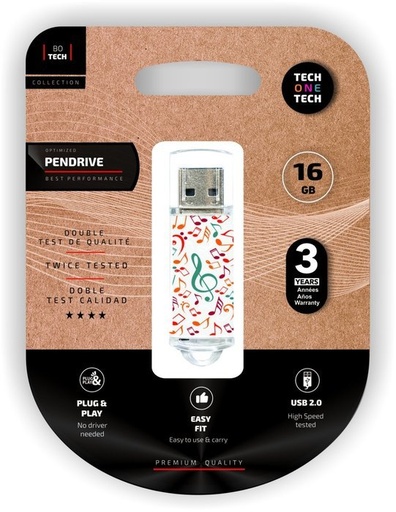 [8436546592020] PENDRIVE USB CLAVE DE SOL 16 GB