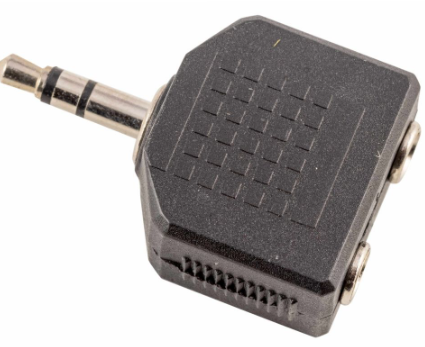 [STRAUSS008] ADAPTADOR AURICULARES MINI JACK MACHO A DOS MINI JACK HEMBRA