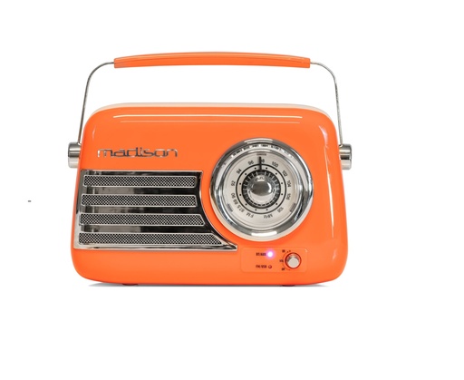 [10-5606MAD] RADIO RETRO NARANJA MADISON