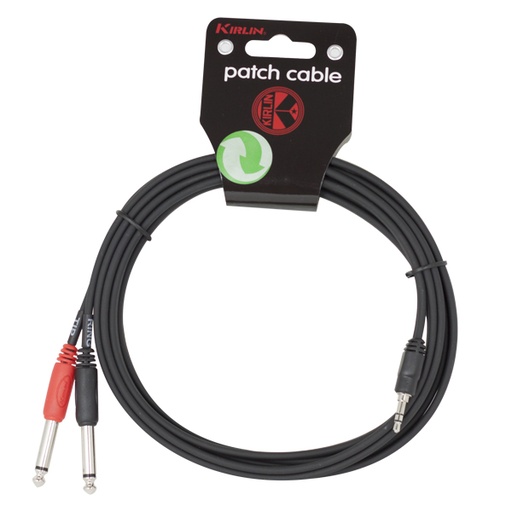 [665895740624] CABLE KIRLIN 3M YE-362 MINI JACK-2JACK